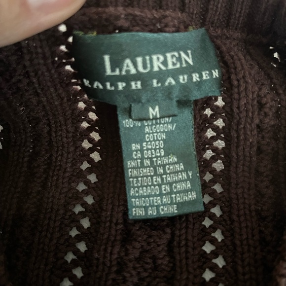 Lauren by Ralph Lauren brown knitted sweater Size M - Picture 5 of 7